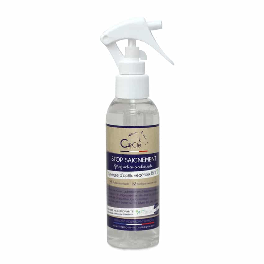 C&Cie_Spray_stop saignement_soins blessures chevaux_spray action cicatrisante_produit naturel cheval aromathérapie équine