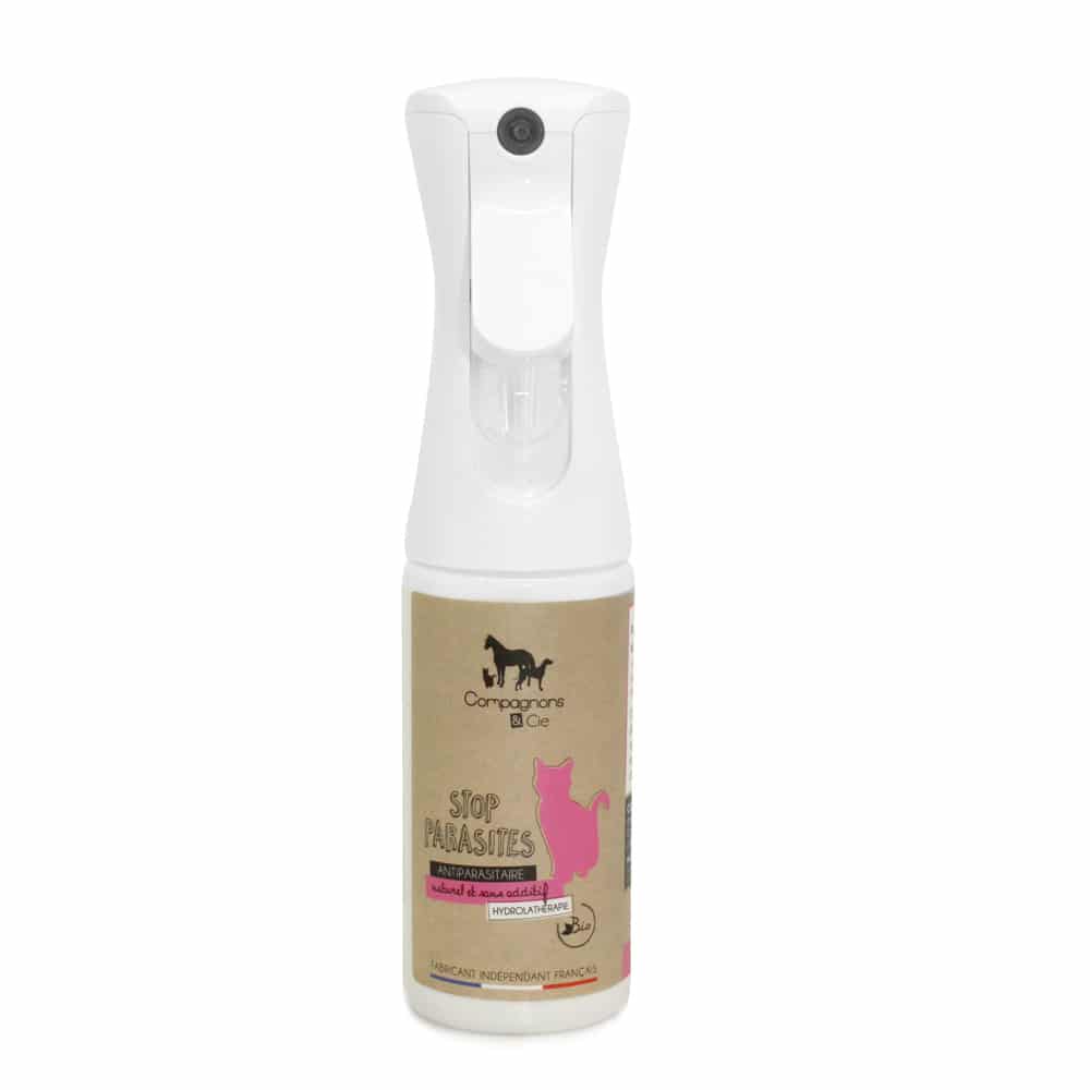 Compagnons&cie_CHAT_stop parasites_antiparasitaire bio naturel pour chats_soins naturels fabrication francaise pour chat_sans additif_ aux hydrolats bio