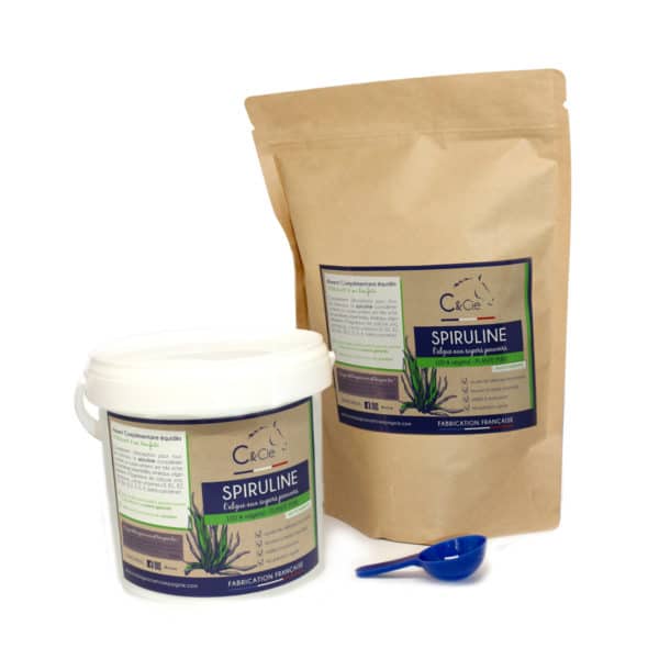 Spiruline pour chevaux PACK ECOLO_défenses immunitaires_ récupération chevaux de sport_ plante pure_complément chevaux