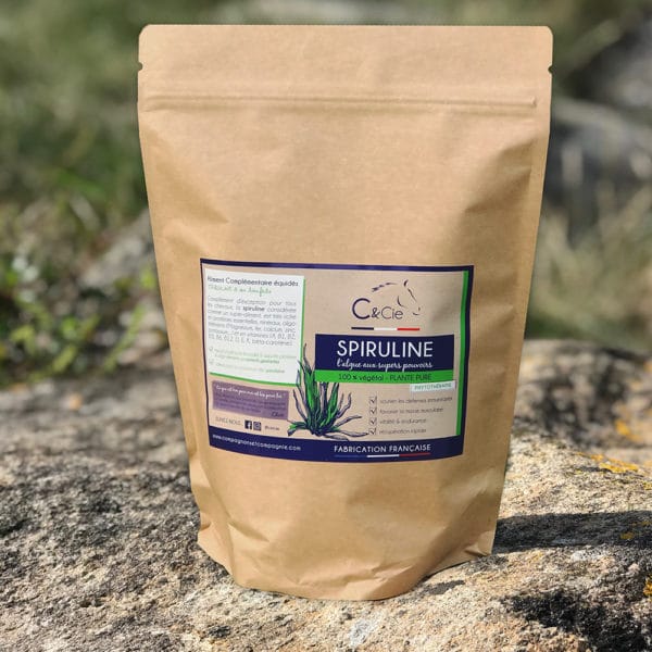 Spiruline pour chevaux PACK ECOLO_défenses immunitaires_ récupération chevaux de sport_ plante pure_complément chevaux